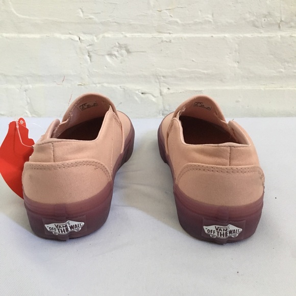 Vans Old Skool Slip On Pink Gum Sole Sneakers - Picture 2 of 6